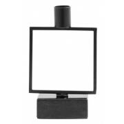 Nordal - SQUARE c/holder, marble, small, black