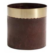 Nordal - Planter, dark red patina, brass, small