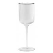 Nordal - RILLY white wine glass, silver rim