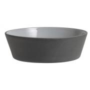 Nordal - Stoneware bowl, black/white, L