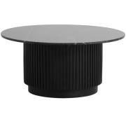 Nordal - ERIE round coffee table black marble top