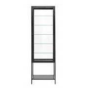 Nordal - MONDO black cabinet, single, glass back