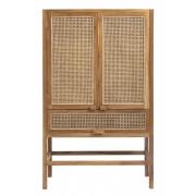 Nordal - MERGE cabinet, nature w/rattan