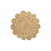 Nordal - LUCIA jute carpet, circles, natural