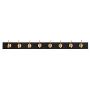 Nordal - EDGY coat rack, 8 hooks, matt black