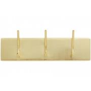 Nordal - HAAOY coat rack, 3 hooks, golden metal
