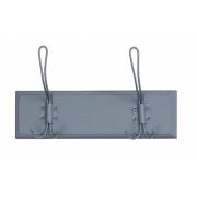 Nordal - Coat rack, 2 hooks, dusty blue
