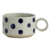 Nordal - GRAINY tea cup w. handle, sand/dark blue