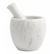 Nordal - Mortar w/pestle, white marble