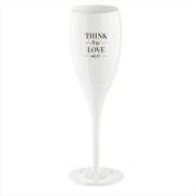 Koziol - CHEERS Think Less Love More, Champagneglas med print 6-pack 1...