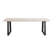 Rowico Home - Brooklyn matbord 220x95 vitpigm ek/U-ben svart met