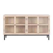 Rowico Home - Marshalle sideboard 4-D vitpigmenterad/Svart met