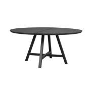 Rowico Home - Carradale matbord Ø150 svart ask/A-ben svart met