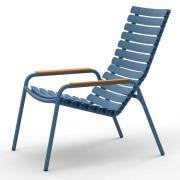 Houe, Reclips lounge chair blue aluminium bamboo