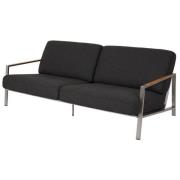 Brafab, Naos 2,5-sits soffa rostfritt stål/nearly black