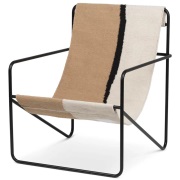 Ferm Living, Desert Lounge Fåtölj Black/Soil