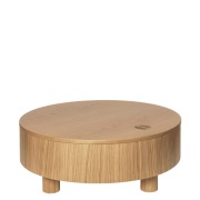 Ferm Living, Olles soffbord med förvaring - Ø80 - Natural Oak Veneer