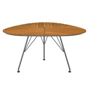Houe, Leaf matbord 146x146 cm aluminium/bamboo