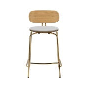 Umage, Curious Låg Barstol Ek/Mässing Sterling