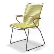 Houe, Click Dining chair tall back Lemon zest. Frame: Grey. Armrest: B...