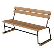Grythyttan Stålmöbler, Soffa 3 teak / svart