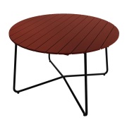 Grythyttan Stålmöbler, 9A bord 120 cm Mörkröd / Svart