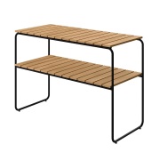 Grythyttan Stålmöbler, L105 avlastningsbord Oljad ek / svart