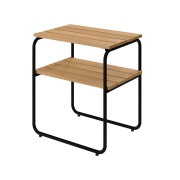 Grythyttan Stålmöbler, L45 sidobord Oljad ek / Svart