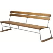 Grythyttan Stålmöbler, Soffa 5 Obehandlad Teak / Varmförzinkat Stativ