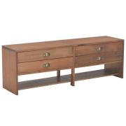 vidaXL TV-bänk med 4 lådor 120x30x40 cm massivt granträ
