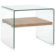 vidaXL Soffbord genomskinlig 50x50x45 cm härdat glas