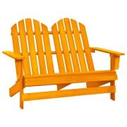 vidaXL Adirondackstol 2-sits massivt granträ orange