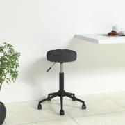 vidaXL Snurrbar kontorsstol svart sammet