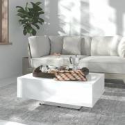 vidaXL Soffbord vit högglans 85x55x31 cm konstruerat trä