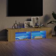 vidaXL TV-bänk med LED-belysning sonoma-ek 135x39x30 cm