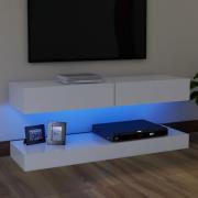 vidaXL TV-bänk med LED-belysning vit 120x35 cm