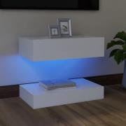 vidaXL TV-bänk med LED-belysning vit 60x35 cm