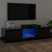 vidaXL TV-bänk med LED-belysning svart högglans 120x30x35,5 cm