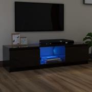 vidaXL TV-bänk med LED-belysning svart högglans 140x40x35,5 cm
