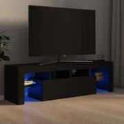 vidaXL Tv-bänk med LED-belysning svart 140x36,5x40 cm