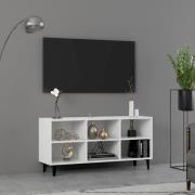 vidaXL TV-bänk med metallben vit 103,5x30x50 cm
