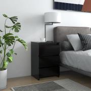 vidaXL Sängbord svart 40x35x62,5 cm konstruerat trä