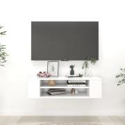 vidaXL Väggmonterad tv-bänk vit 100x30x26,5 cm konstruerat trä