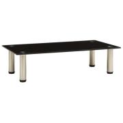 vidaXL TV-bänk svart 60x35x17 cm härdat glas