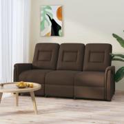 vidaXL 3-sits reclinerfåtölj brun konstläder
