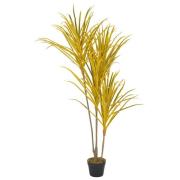 vidaXL Konstväxt Dracaena med kruka 125 cm gul