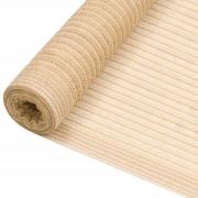 vidaXL Insynsskyddsnät beige 1,5x50 m HDPE 195 g/m²