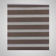 Rullgardin randig brun 100 x 175 cm transparent
