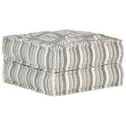 287708 vidaXL Pouffe 60x70x36 cm Grey Striped Fabric