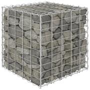 vidaXL Planteringsgabion upphöjd stål 50x50x50 cm